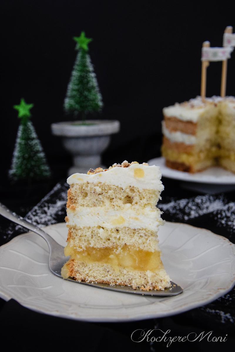 Rezeptbild: Apfel Haselnuss Torte