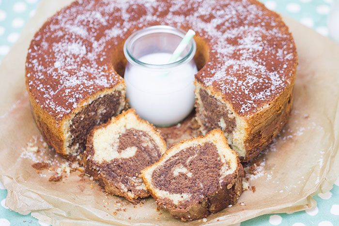 Rezeptbild: Kokos-Nutella-Marmorkuchen