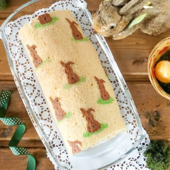 Rezeptbild: Osterhasen Biskuitrolle