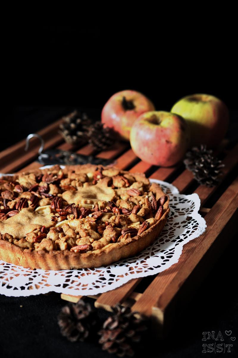 Rezeptbild: Apfelkuchen mit Vollkornstreusel und Pekannüssen