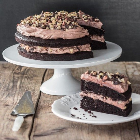 Rezeptbild: Mokkatorte mit gerösteten Haselnüssen