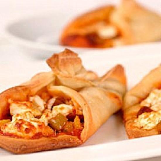 Rezeptbild: Feta-Salami-Taschen