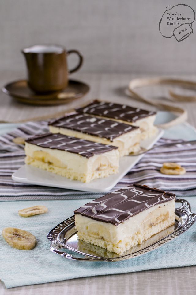Rezeptbild: Bananen-Creme-Schnitten