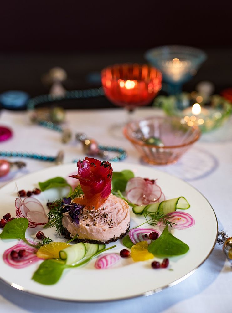 Rezeptbild:  Mini Lachs Mousse Törtchen - Smörgåstårta