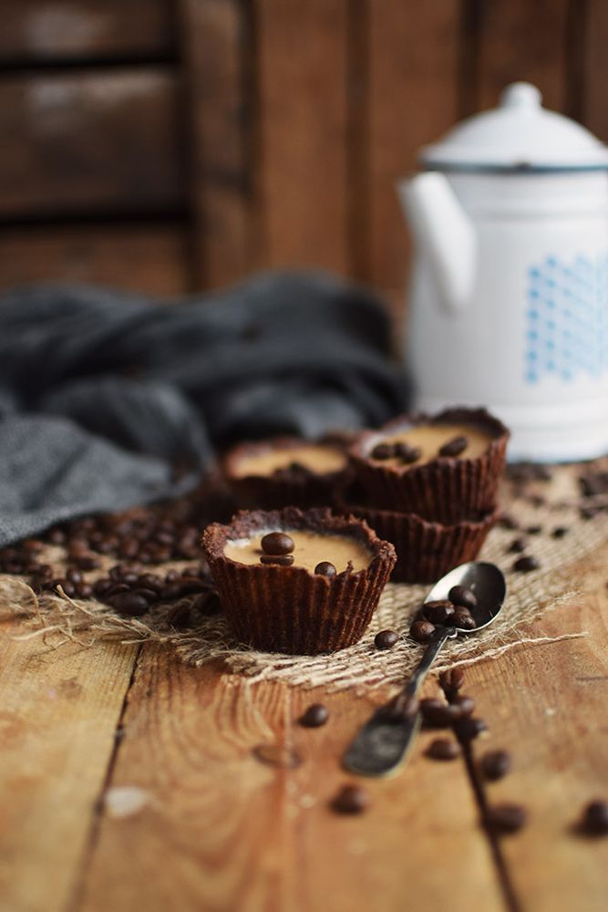 Rezeptbild: Cookie Cups mit Kaffee Panna Cotta