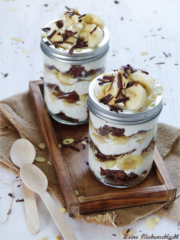 Rezeptbild: Banana Split im Glas