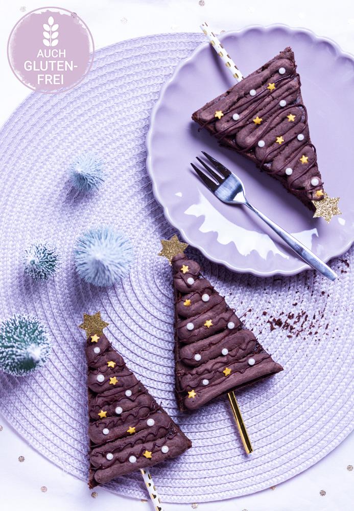 Rezeptbild: Schoko-Lebkuchen-Tannenbäume