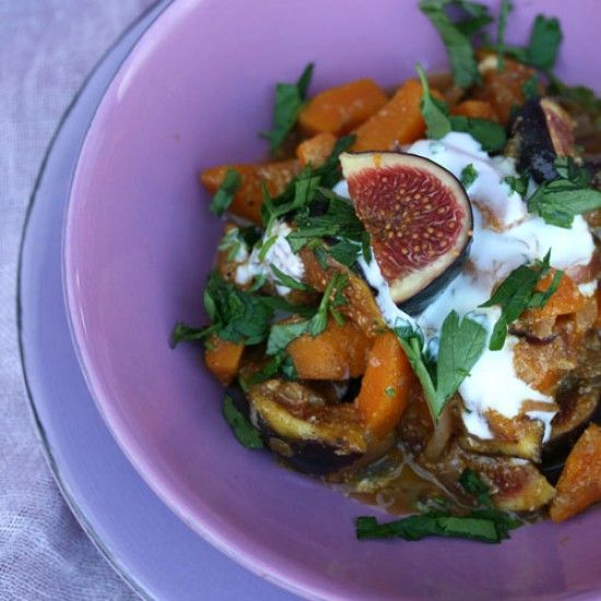Rezeptbild: Kürbis-Feigen-Tajine