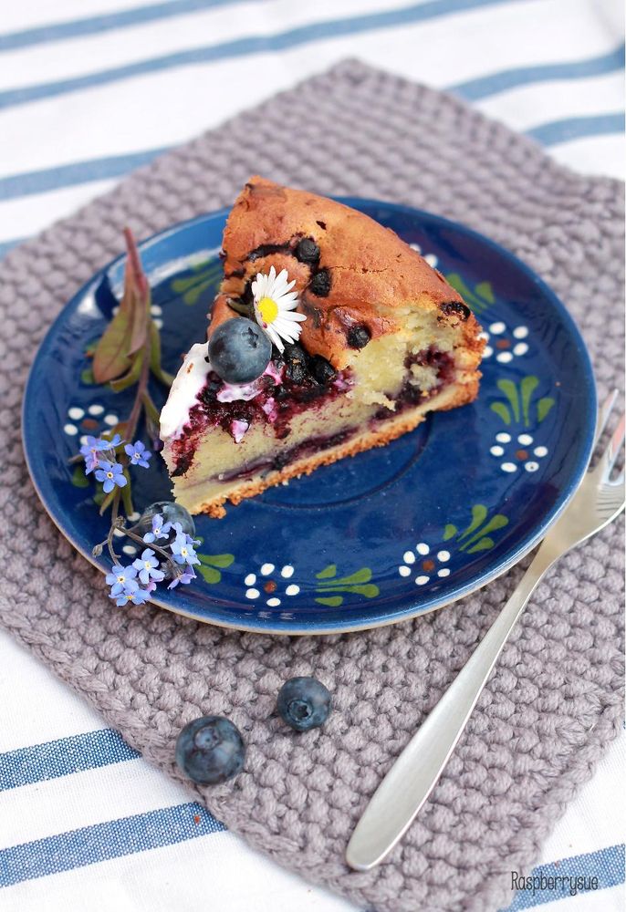 Rezeptbild: Versunkener Heidelbeer-Schmand-Kuchen