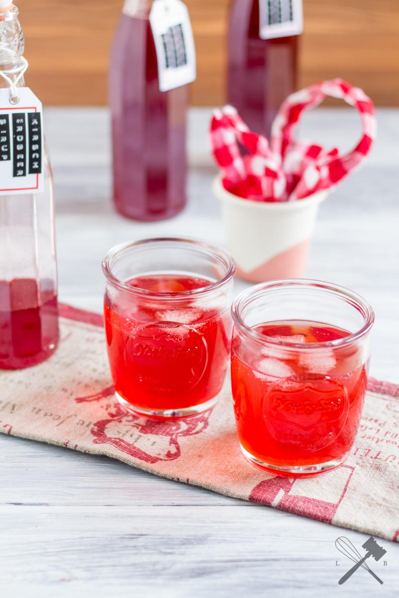 Rezeptbild: Kirsch Erdbeer Sirup