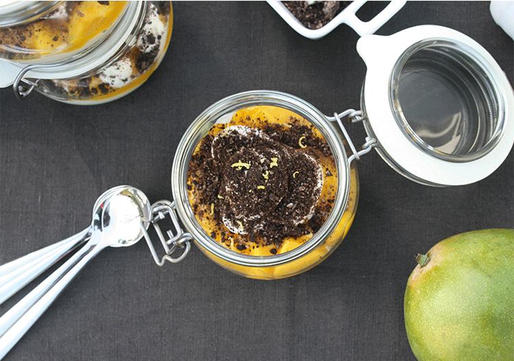 Rezeptbild: Mango Mascarpone Dessert mit Oreo