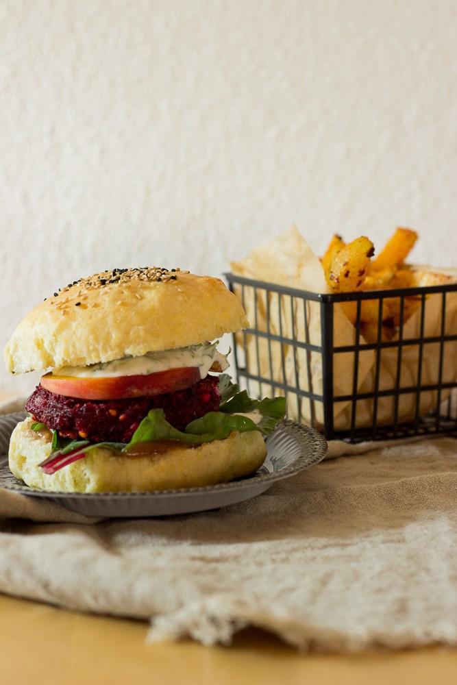Rezeptbild: Rote-Bete-Hamburger