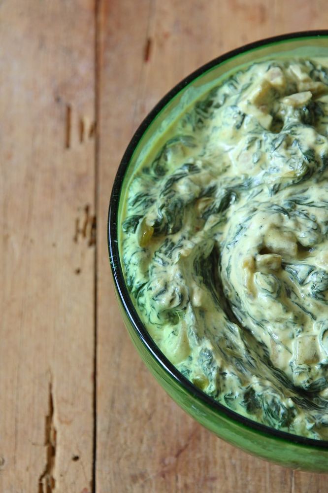 Rezeptbild: Borani Esfenadj - persische Spinat-Joghurt-Dip