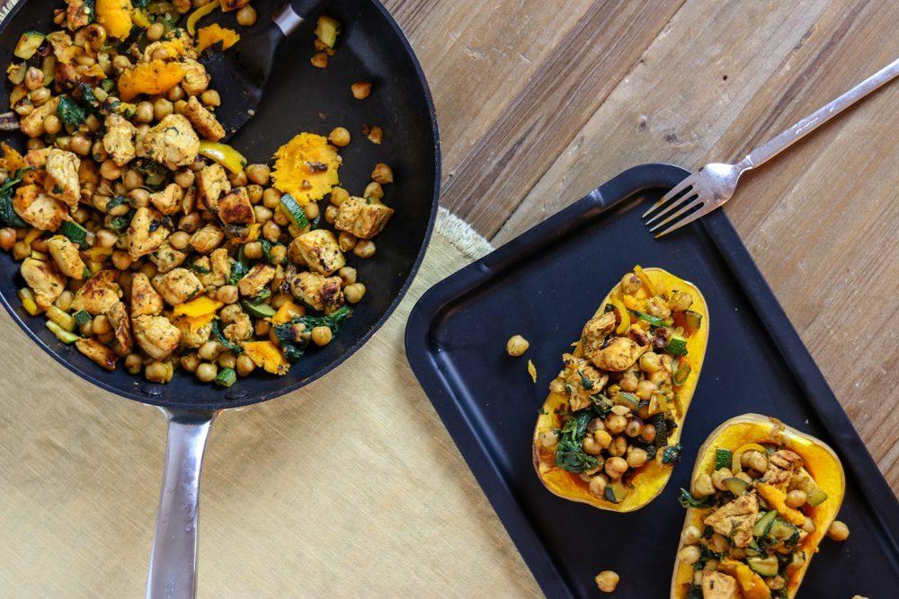 Rezeptbild: Gefüllter Butternut-Kürbis