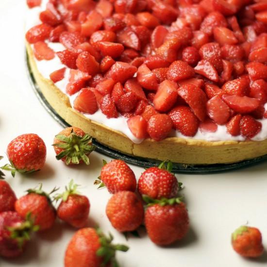 Rezeptbild: Erdbeerkuchen mit Quark