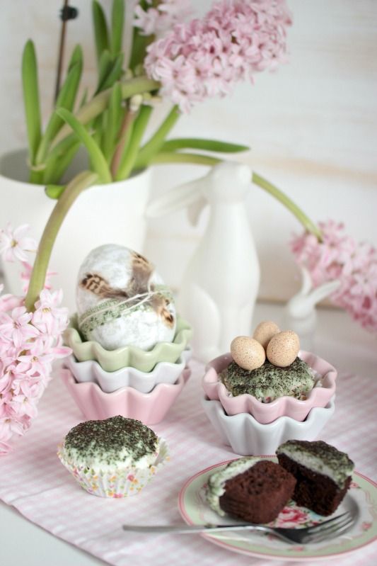 Rezeptbild: Österliche Mooskuchen-Muffins 
