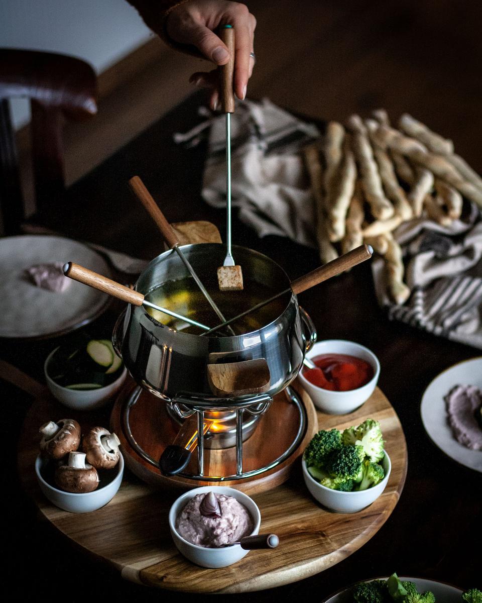 Rezeptbild: 3 Rezepte für ein vegetarisches Fondue
