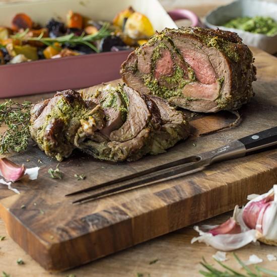 Rezeptbild: Lammkeule mit Kräuterkruste und Gremolata