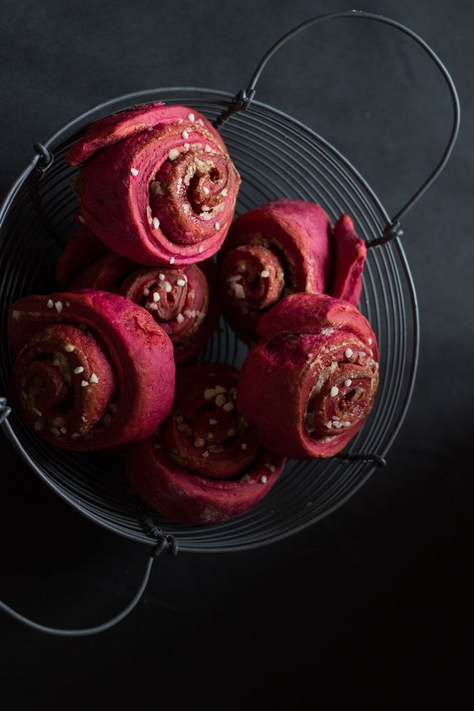 Rezeptbild: Rote Bete Zimtschnecken