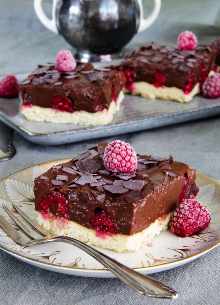 Rezeptbild: Schokotarte mit Himbeeren (vegan)