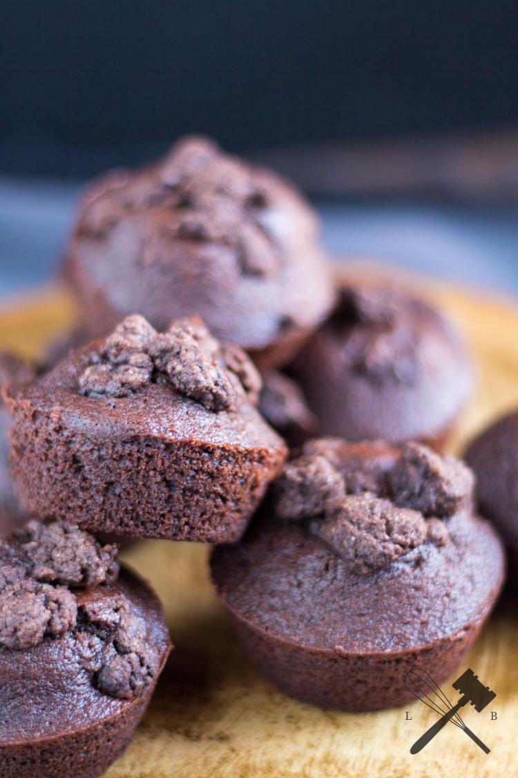 Rezeptbild: Schoko Muffins mit Schoko-Knusper-Streusel