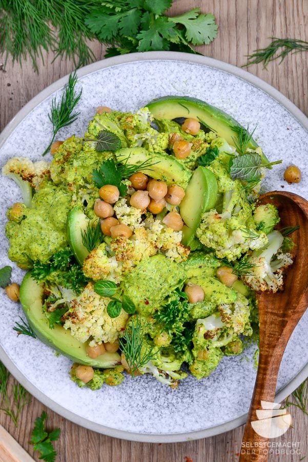 Rezeptbild: Blumenkohlsalat mit cremigem Tahini Dressing