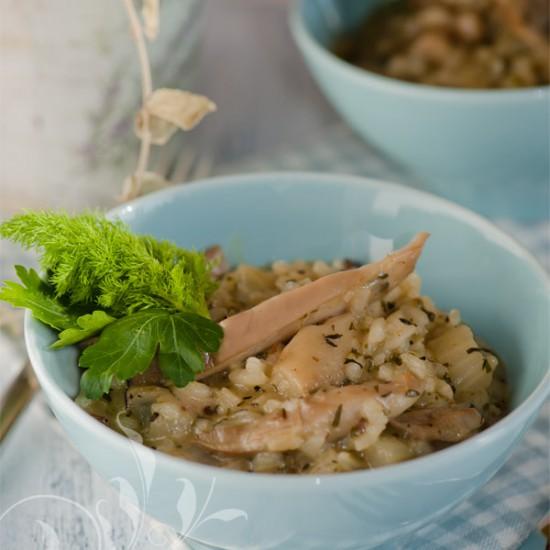 Rezeptbild: Austernpilz-Fenchel-Risotto