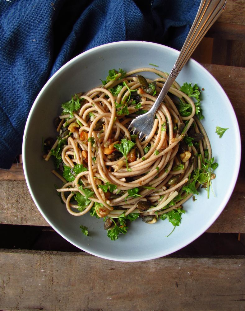 Rezeptbild: Soulfood Pasta mit No-Carb-Granola
