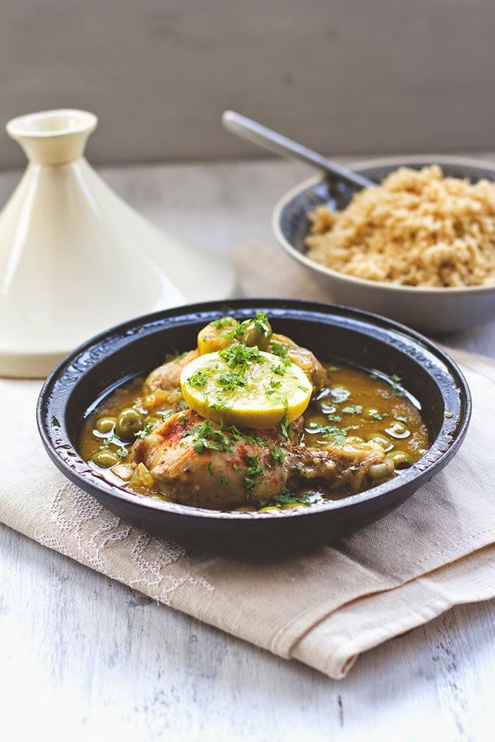 Rezeptbild: Tajine mit Hähnchenschenkel, Oliven und Zitrone