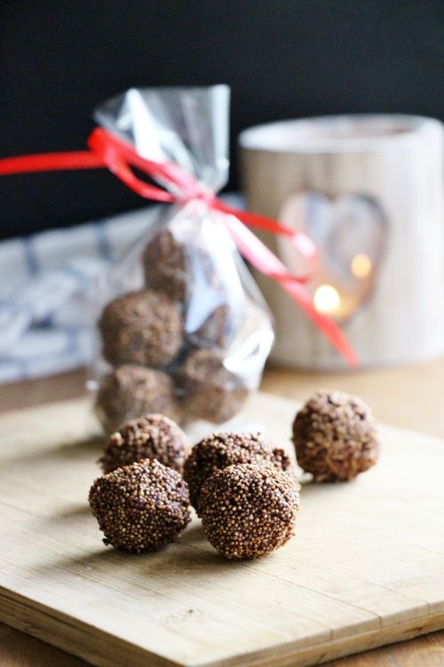 Rezeptbild: Schoko - Amaranth - Pralinen