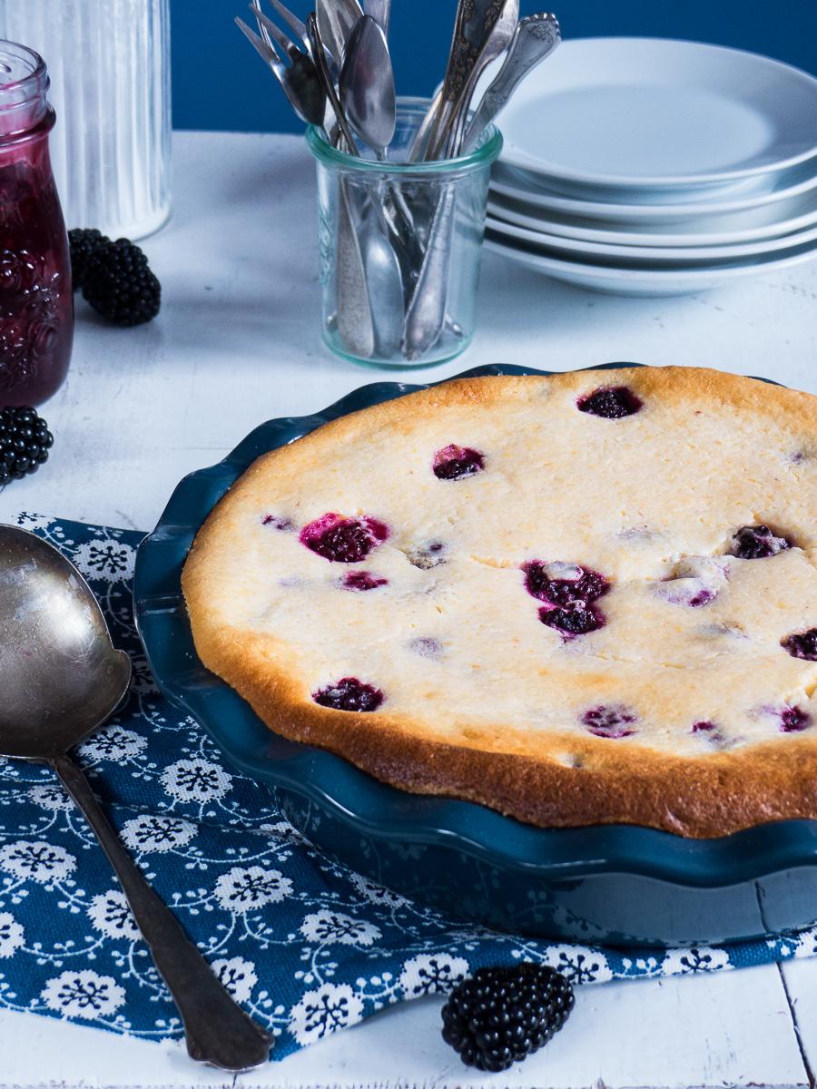 Rezeptbild: Brombeer Cheesecake Auflauf