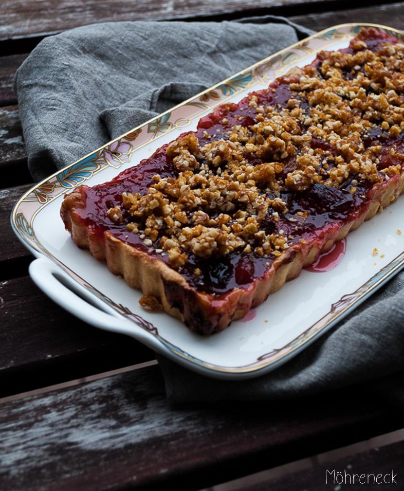 Rezeptbild: Zwetschgentarte mit Mandelkrokant