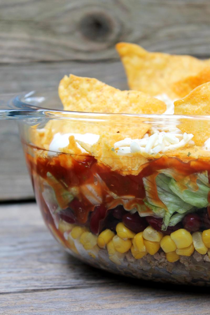 Rezeptbild: Maxikanischer Nacho-Schichtsalat