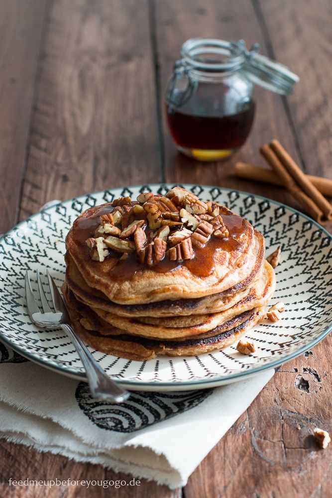 Rezeptbild: Kürbis-Pancakes mit Zimtbutter