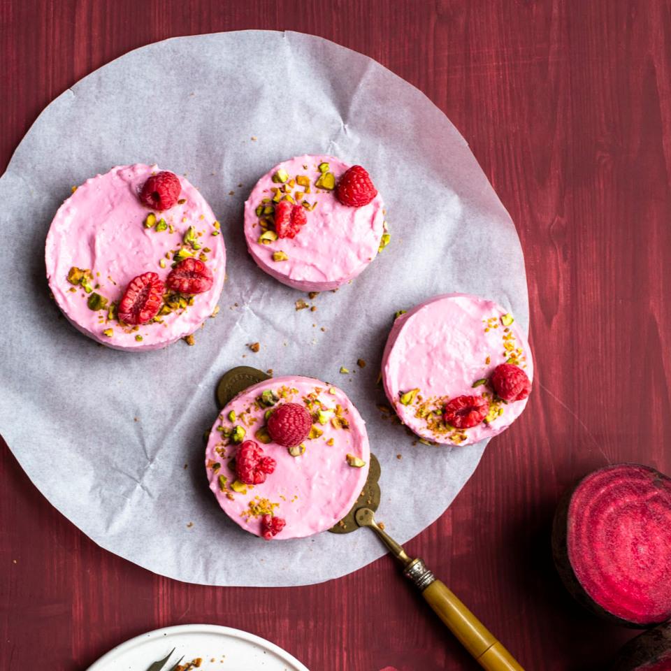 Rezeptbild: Mini Rote-Bete Cheesecake Törtchen