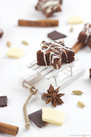 Rezeptbild: Weihnachtliche Schoko Brownie Sterne