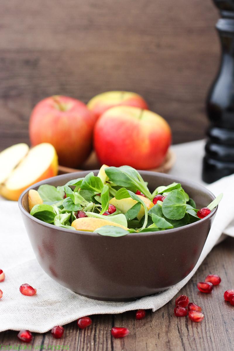 Rezeptbild: Feldsalat mit zweierlei Äpfeln
