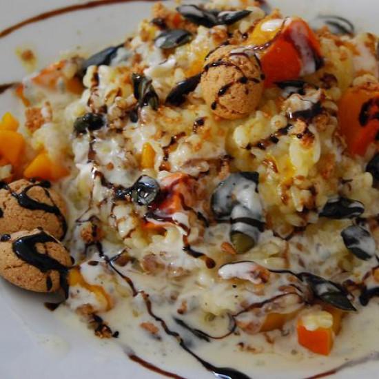 Rezeptbild: Kürbis-Risotto mit Amaretto und Balsamico