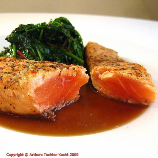 Rezeptbild: Lachsfilet in Lemonpepper
