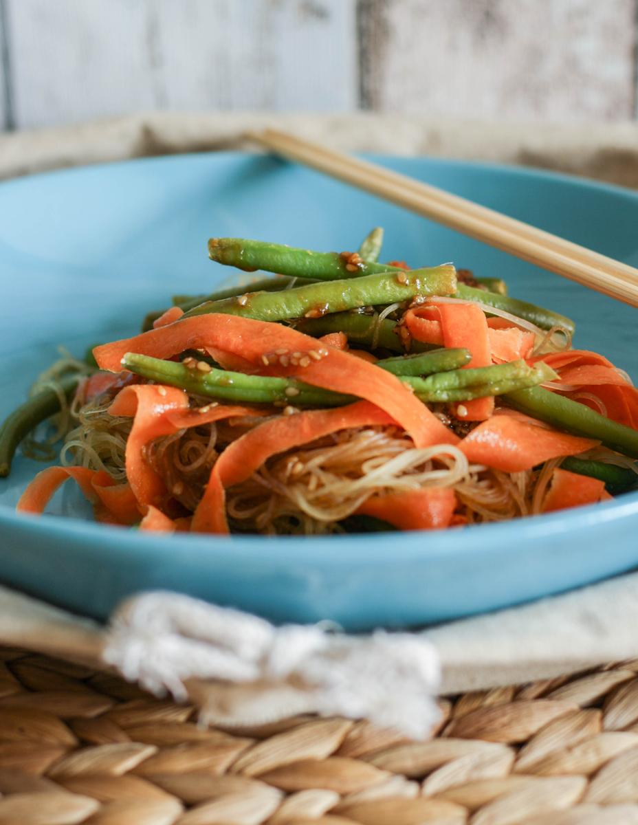 Rezeptbild: Schneller Glasnudelsalat (vegan)