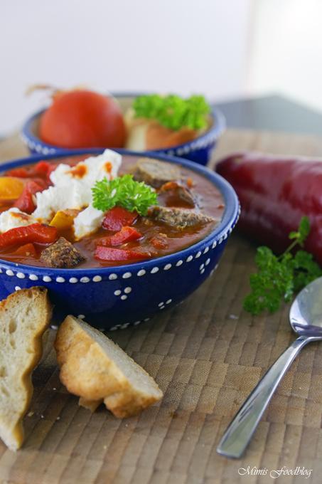 Rezeptbild: Deftige Paprikasuppe ~ Der aromatisch, würzige Suppenklassiker