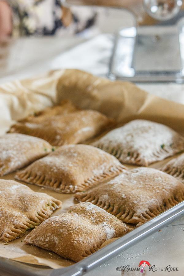 Rezeptbild: Vollkorn-Maultaschen mit Spinat