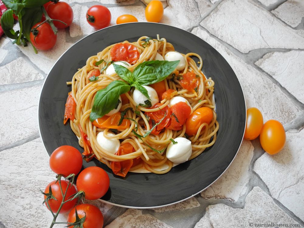 Rezeptbild: spaghetti à la caprese