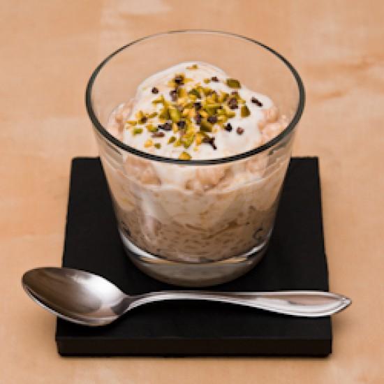 Rezeptbild: Karamell- Milchreis mit Orangen- Frischkäse