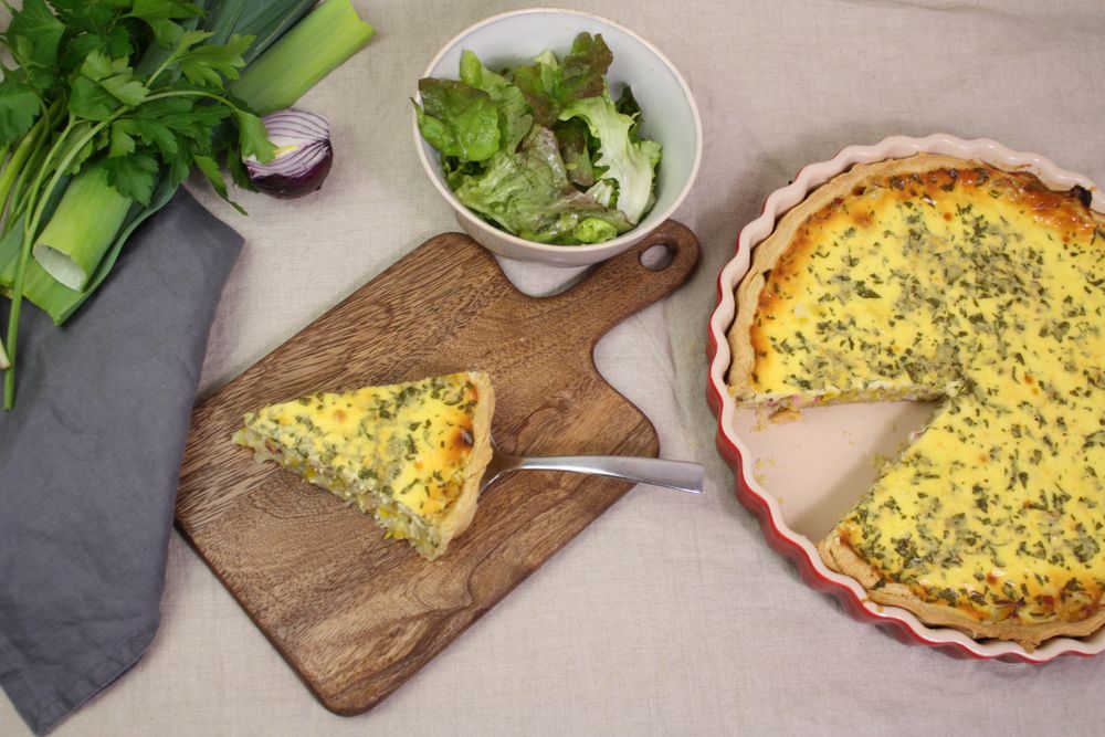 Rezeptbild: Lauchquiche mit Bacon