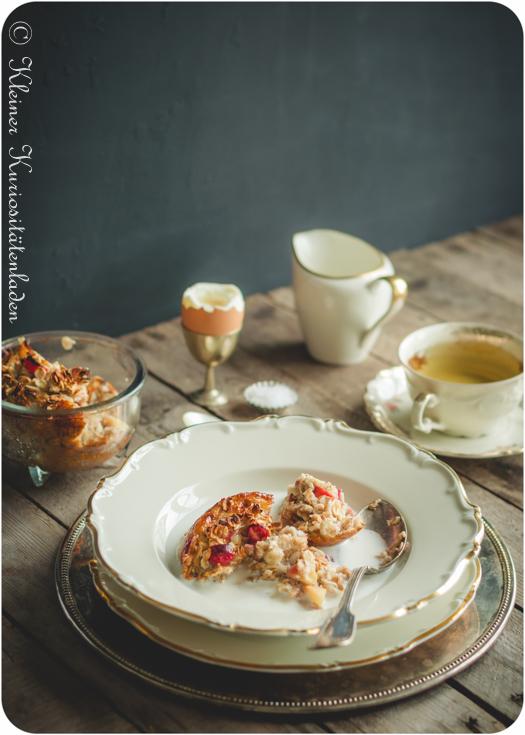 Rezeptbild: Gebackenes Apfel-Cranberry-Müsli