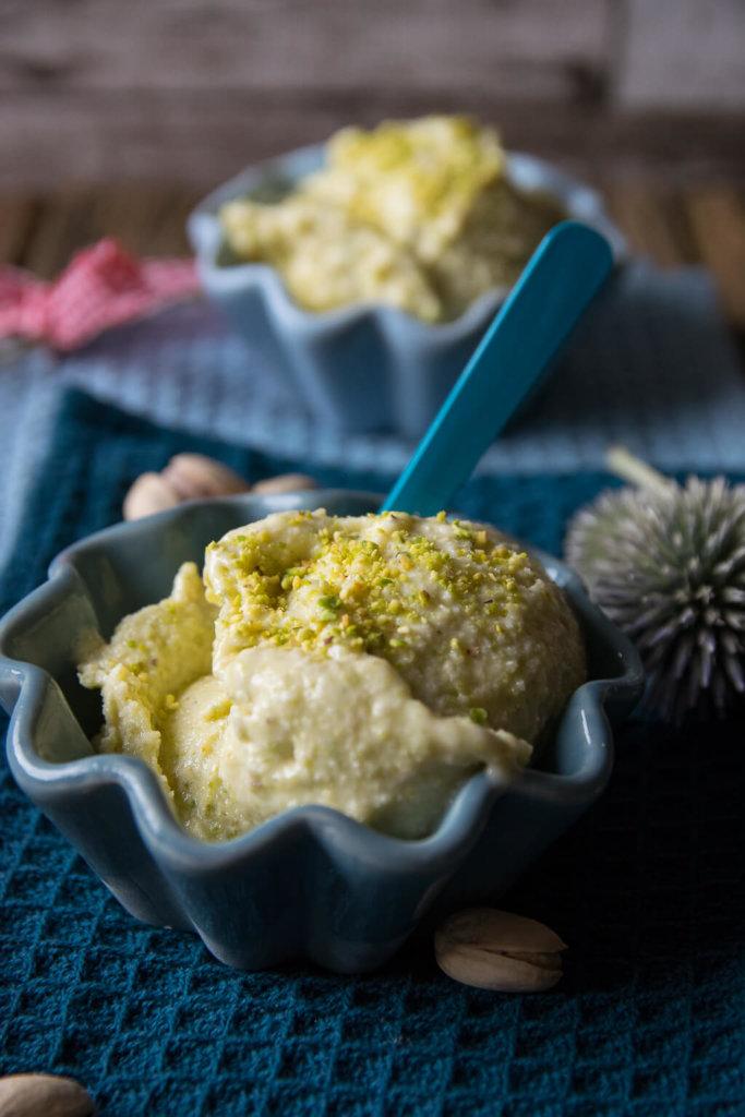 Rezeptbild: Selbstgemachtes Pistazieneis ohne Eismaschine
