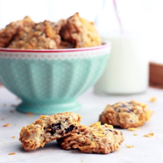 Rezeptbild: Schoko-Cornflakes-Cookies