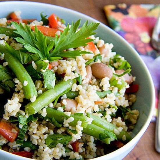 Rezeptbild: Bulgur-Bohnen-Salat