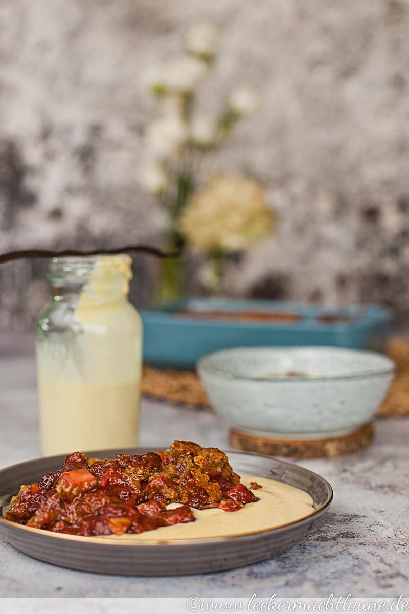 Rezeptbild: Apfel-Zwetschgen-Crumble